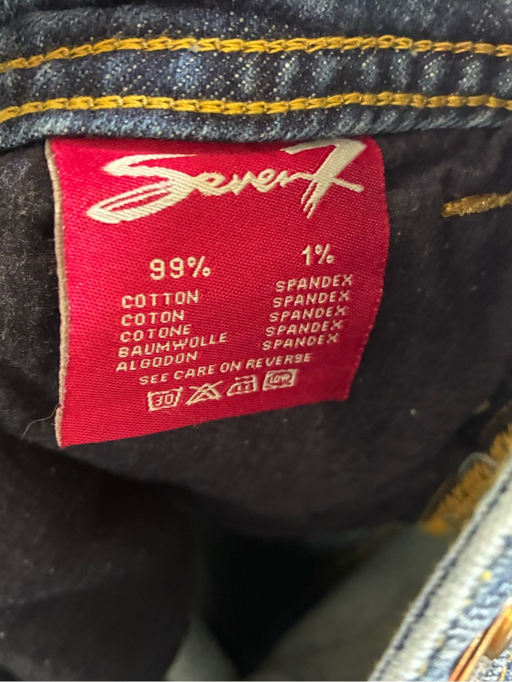 Seven7 Women's Boot Cut Jeans in Dark Blue Wash - Picture 8 of 8